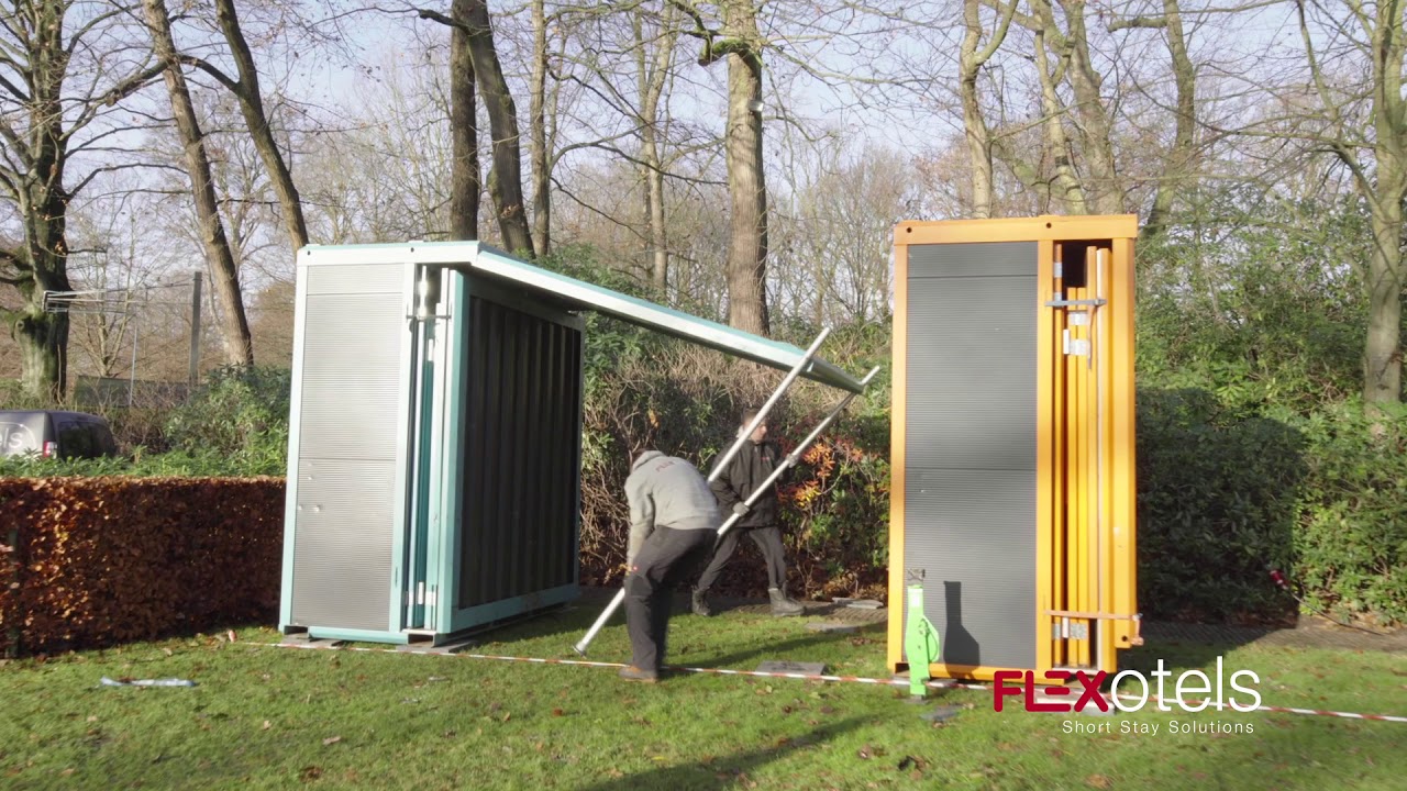 Flexotels Foldable Tiny Homes For Temporary housing