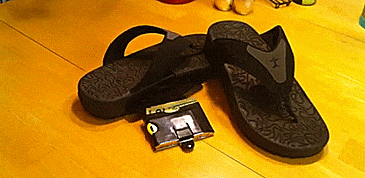 Slot Flops - Arch Port - Flip Flop Sandals With a Secret Stash Slot On Side Of Shoe