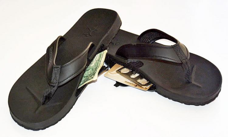 Slot Flops - Arch Port - Flip Flop Sandals With a Secret Stash Slot On Side Of Shoe