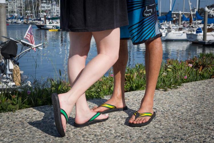 Slot Flops - Arch Port - Flip Flop Sandals With a Secret Stash Slot On Side Of Shoe