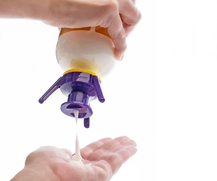 Flip-It Bottle Emptying Kit - Bottle attachments turns bottles into upside-down bottles for easy emptying