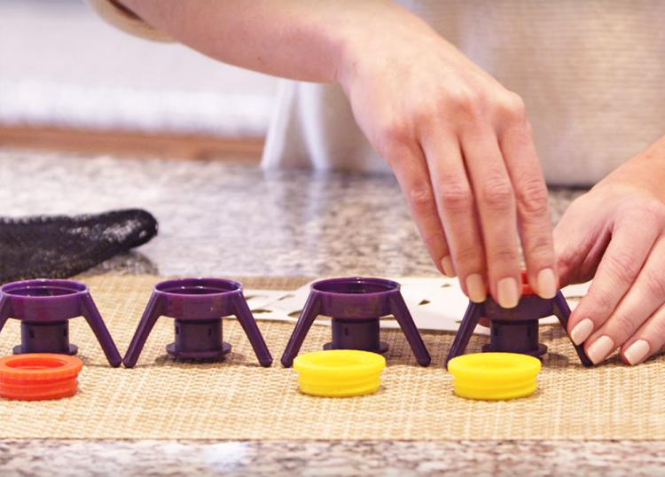 Flip-It Bottle Emptying Kit - Bottle attachments turns bottles into upside-down bottles for easy emptying