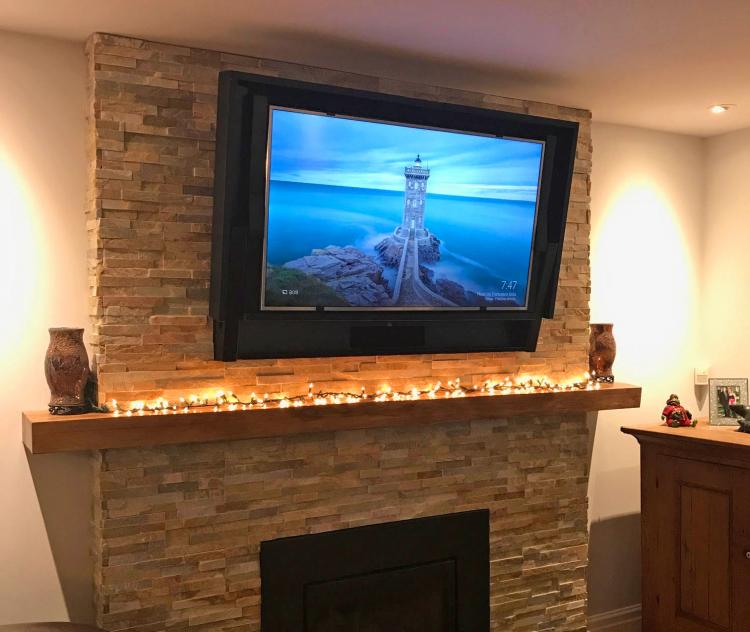 Hidden Vision Flip-around hidden TV mount - Picture frame tv mount - HVTV Spinning TV Mount