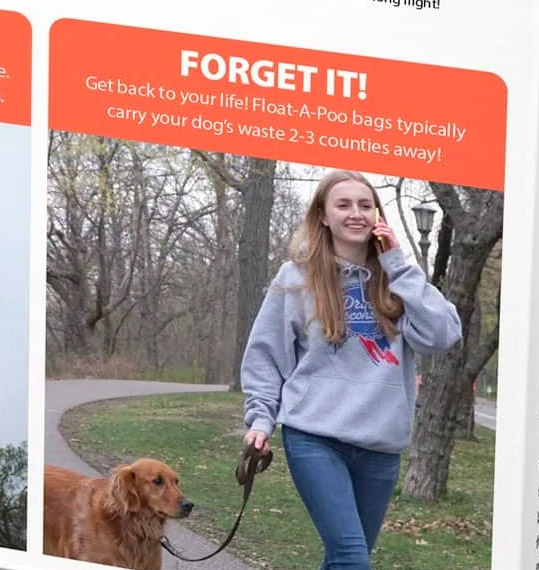 Float-A-Poo Dog Waste Disposal System uses helium to float dog poop into sky
