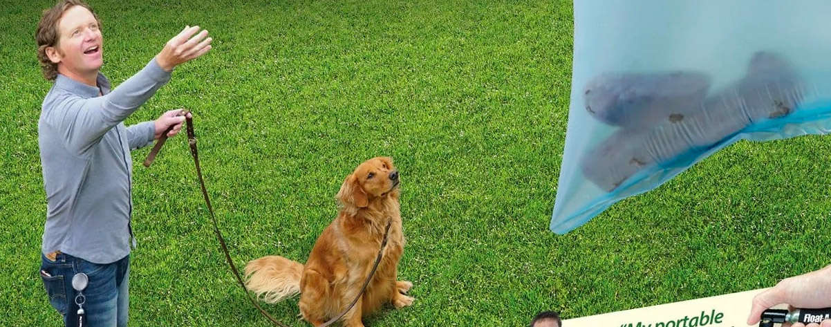 Float-A-Poo Dog Waste Disposal System uses helium to float dog poop into sky