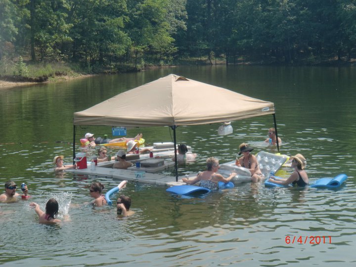 My Floating Bar - Modular Floating Panels With Canopy for shade and floating cooler