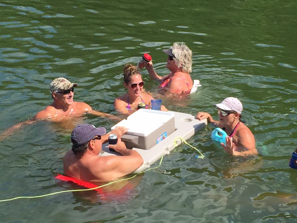 My Floating Bar - Modular Floating Panels With Canopy for shade and floating cooler