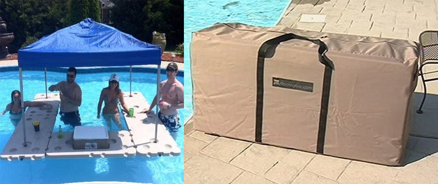My Floating Bar - Modular Floating Panels With Canopy for shade and floating cooler