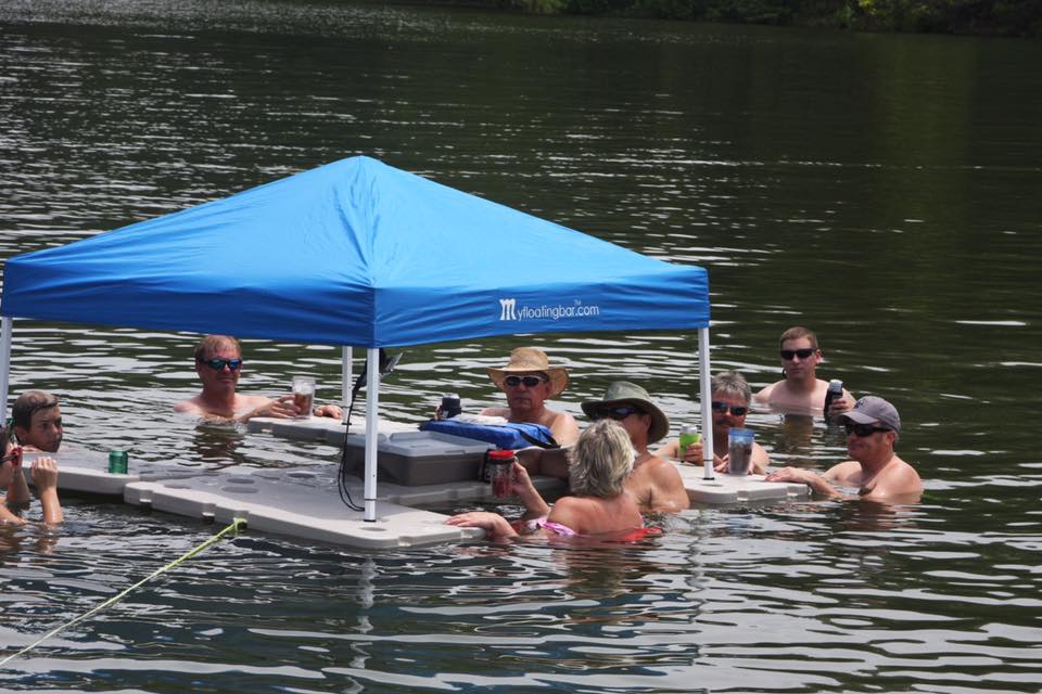 My Floating Bar - Modular Floating Panels With Canopy for shade and floating cooler