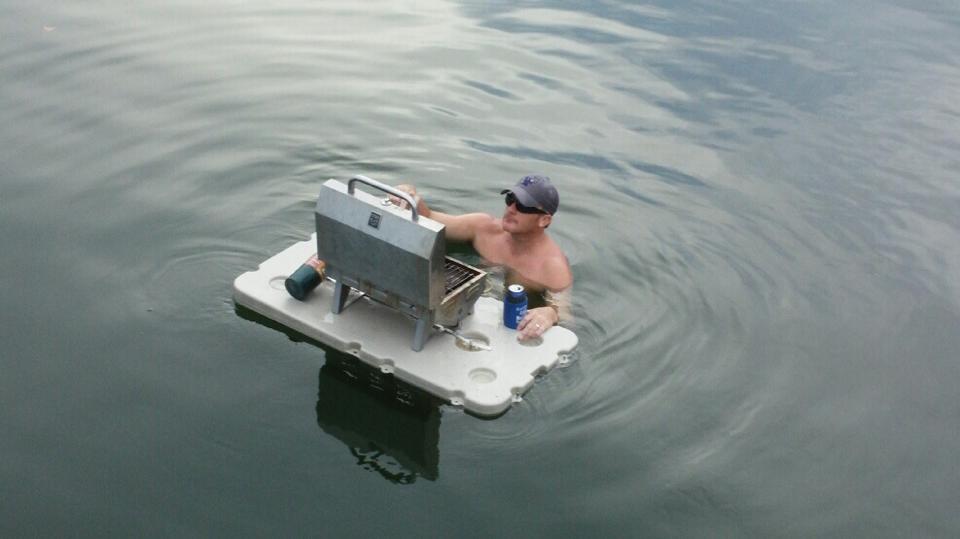 My Floating Bar - Modular Floating Panels With Canopy for shade and floating cooler
