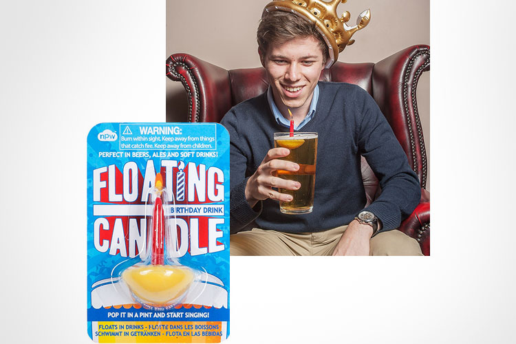 floating birthday candle
