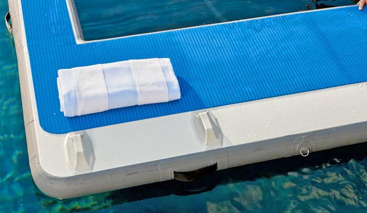 Floating Island Lake Lounger With Built-In Hammock - Best lake toy - Floating platform with hammock