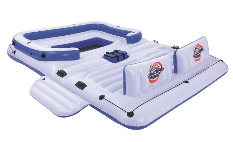 Giant Tropical Island Floating Lake Lounger - CoolerZ Tropical Breeze Inflatable Floating Island