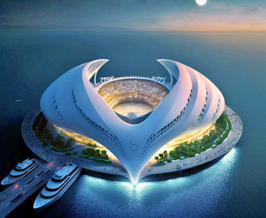 Floating Sports Stadium - Superyacht floating sports arenas