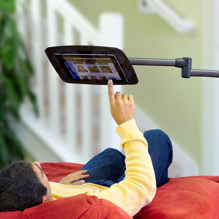 Floor Stand Tablet Holder - Adjustable arm iPad holder - Senior tablet holder