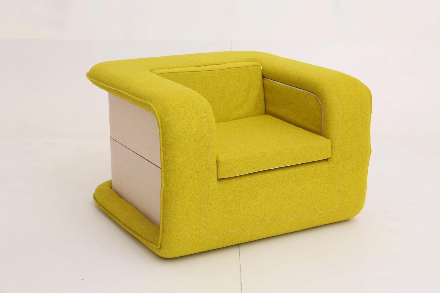 FLOP Multi-functional Arm Chair Instantly Turns Into a Bed - Folding chair bed opens like a book