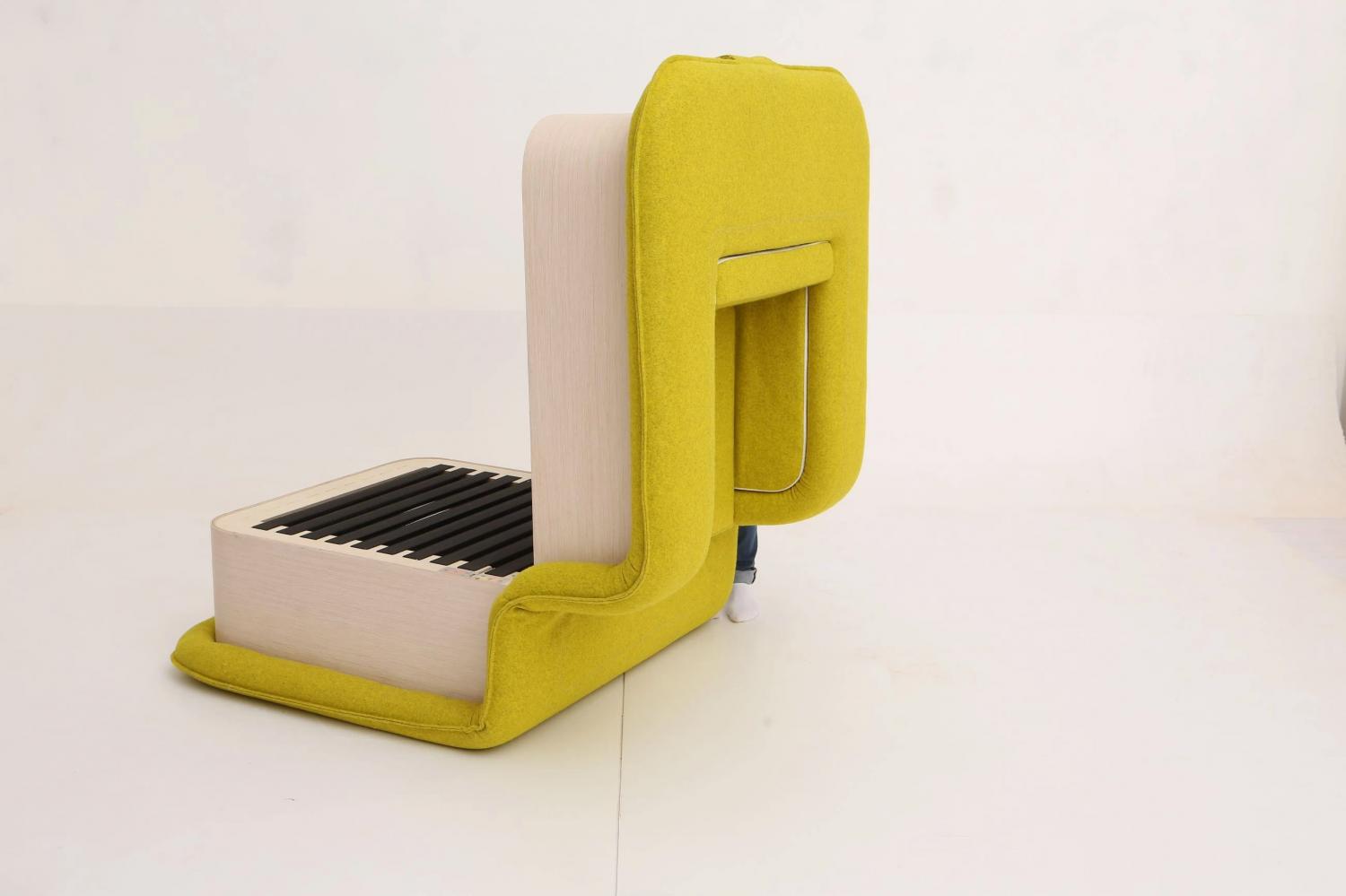 FLOP Multi-functional Arm Chair Instantly Turns Into a Bed - Folding chair bed opens like a book