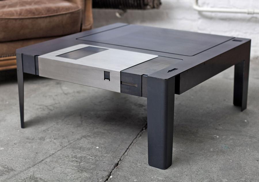 Floppy Disk Table - Retro save disk floppy coffee table
