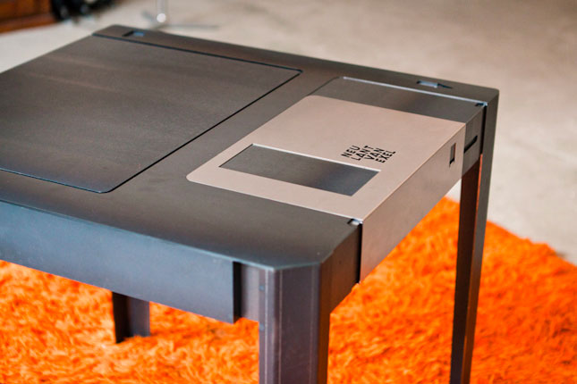 Floppy Disk Table - Retro save disk floppy coffee table