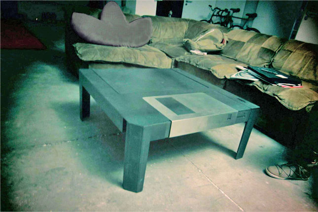 Floppy Disk Table - Retro save disk floppy coffee table