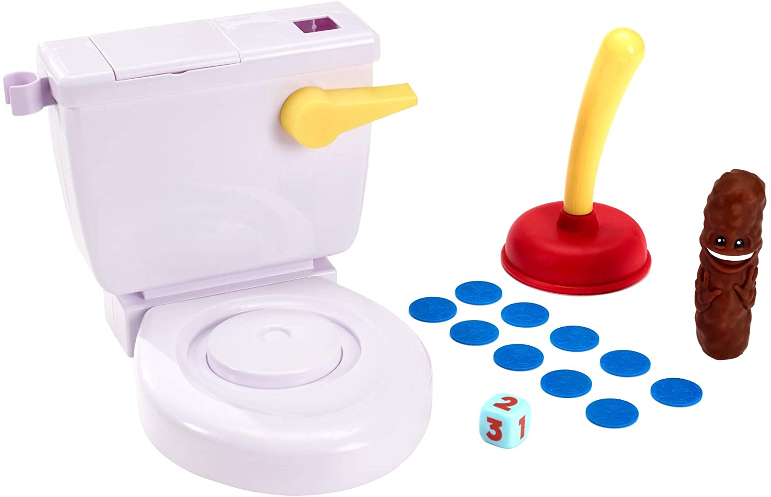 Flushin Frenzy Toilet Kids Game With Flying Poop after plunging toilet