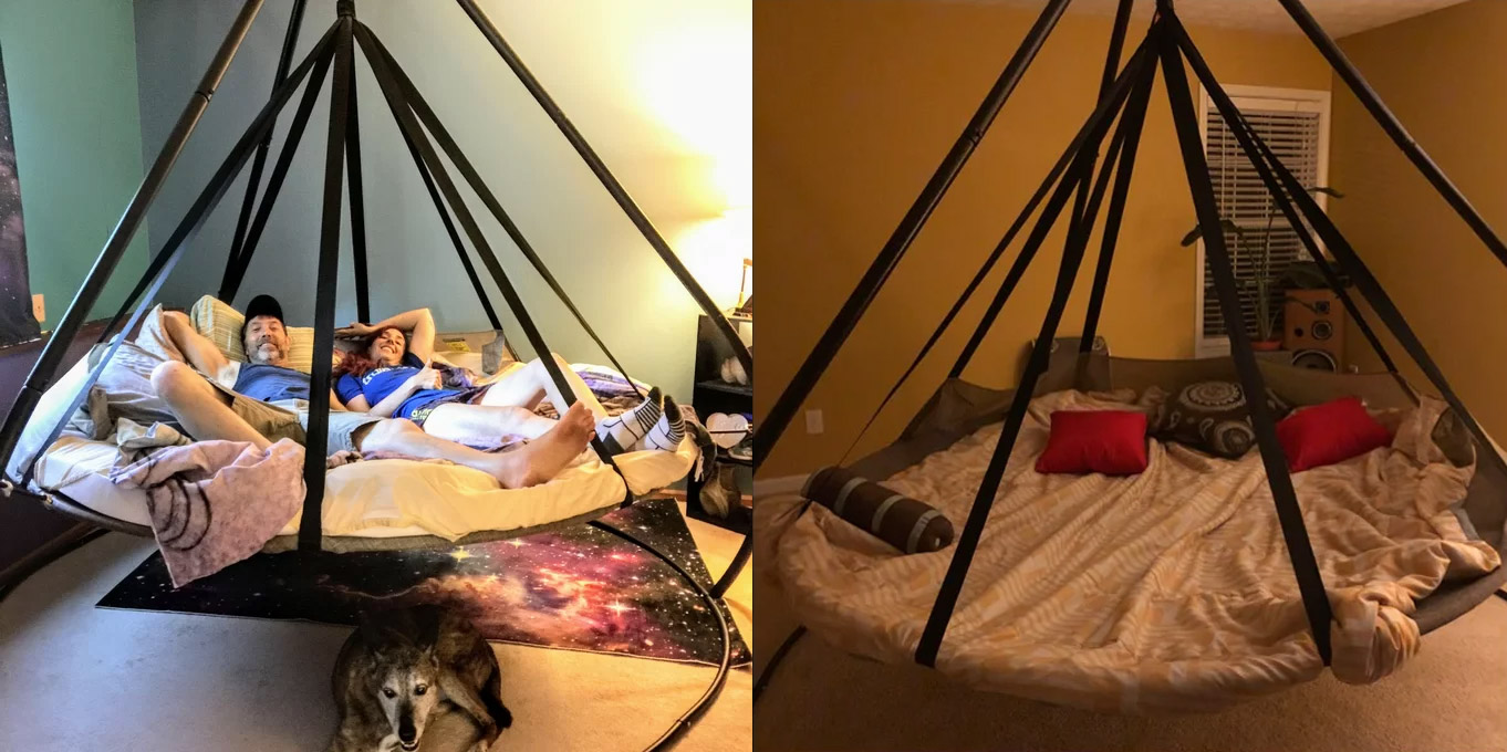 Giant Flying Saucer Hammock Chair With Tripod Stand