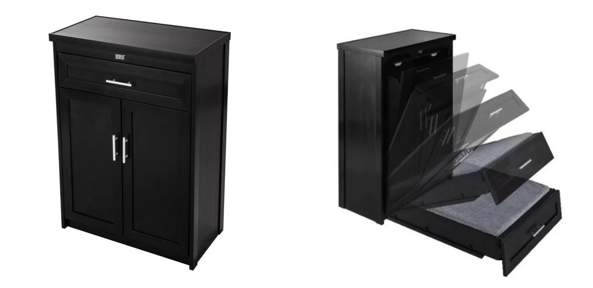 Fold-Up Murphy Dog Bed Cabinet Saves Space When Not In Use