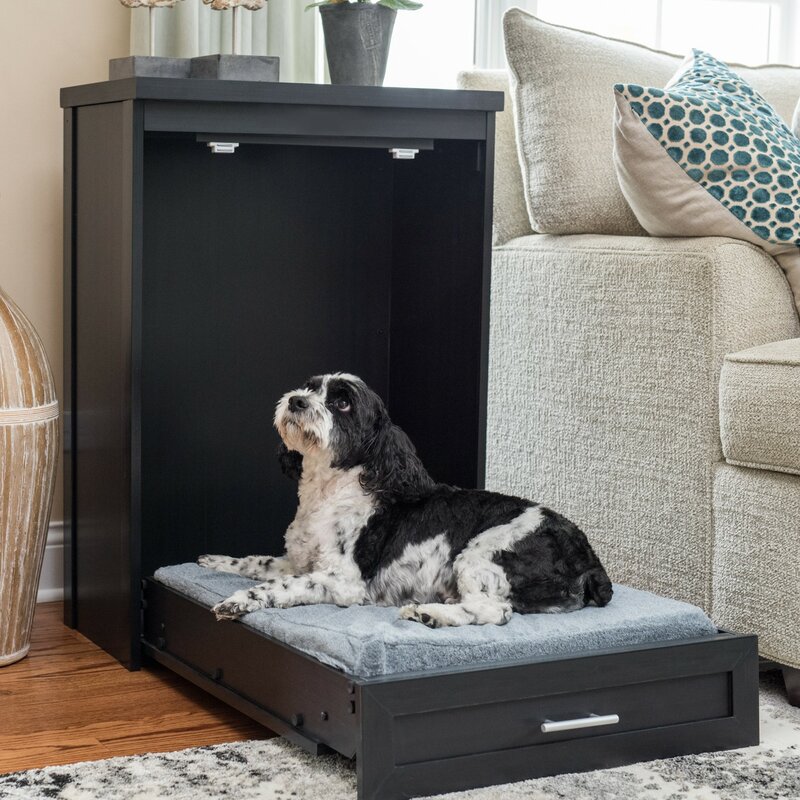 Fold-Up Murphy Dog Bed Cabinet Saves Space When Not In Use