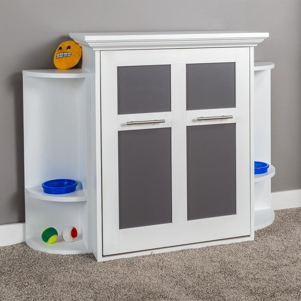 Fold-Up Murphy Dog Bed Cabinet Saves Space When Not In Use