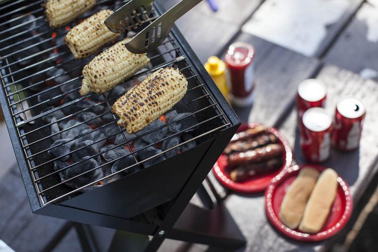 Collapsible Charcoal X-Grill - Onivia Folding Portable BBQ Grill - 1 inch thick grill