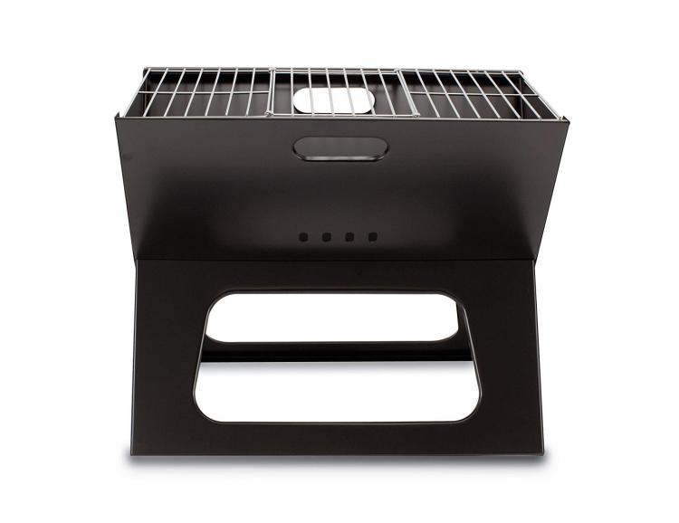 Collapsible Charcoal X-Grill - Onivia Folding Portable BBQ Grill - 1 inch thick grill