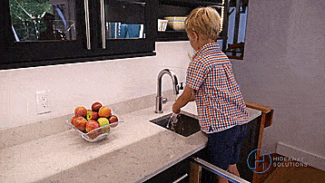 Hideaway Solutions: Folding Step Stool Pulls Out From Cabinet - Hidden cabinet stairs
