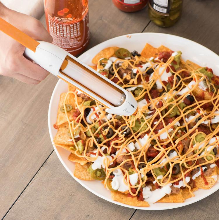Fondoodler Cheese Gun - Cheese Glue Gun - Draw With Melted Cheese Gun