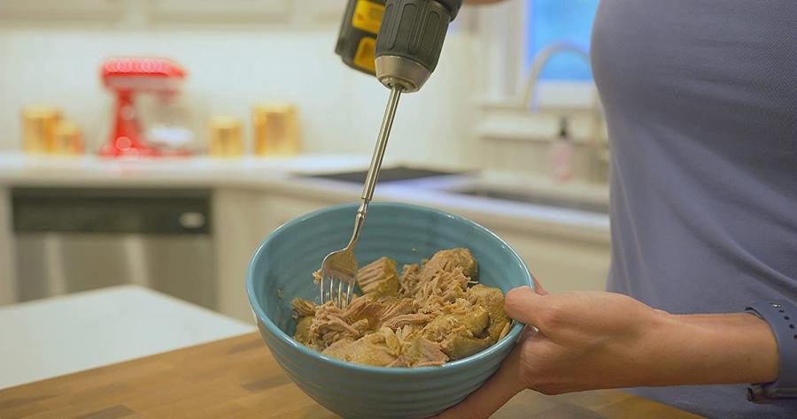 Fork Drill Bit Attachment - Drill cooking mixer gag gift