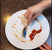 Forktula Plate Squeegee - Fork Attachment plate spatula get every last bit of food from your plate