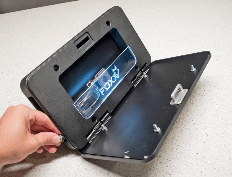 Foxxvault Secret Stash Spot Behind Your License Plate - Bluetooth License Plate Storage Spot
