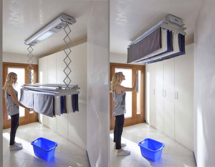 Foxydry Electric Clothesline - Remote control clothesline raises and lowers to save room
