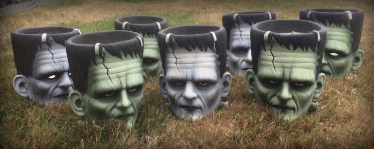 Frankenstein Head Flower Pot