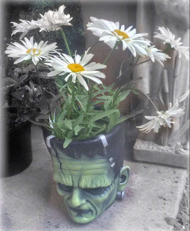 Frankenstein Head Flower Pot