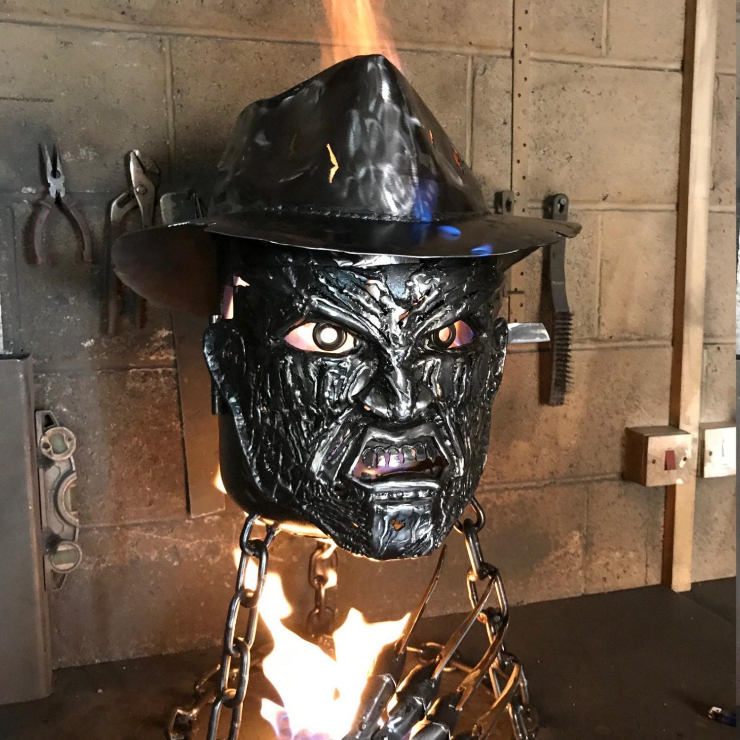 Freddy Krueger Fire Pit Scary Metal Wood Burning Stove