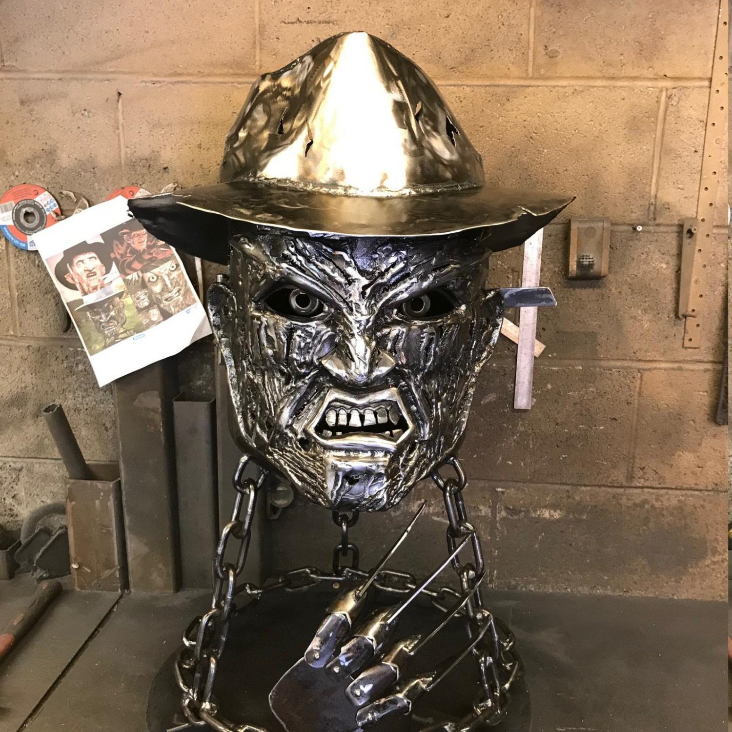 Freddy Krueger Fire Pit Scary Metal Wood Burning Stove