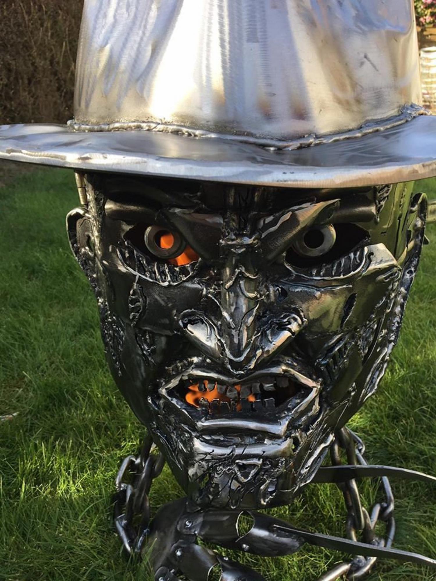 Freddy Krueger Fire Pit Scary Metal Wood Burning Stove