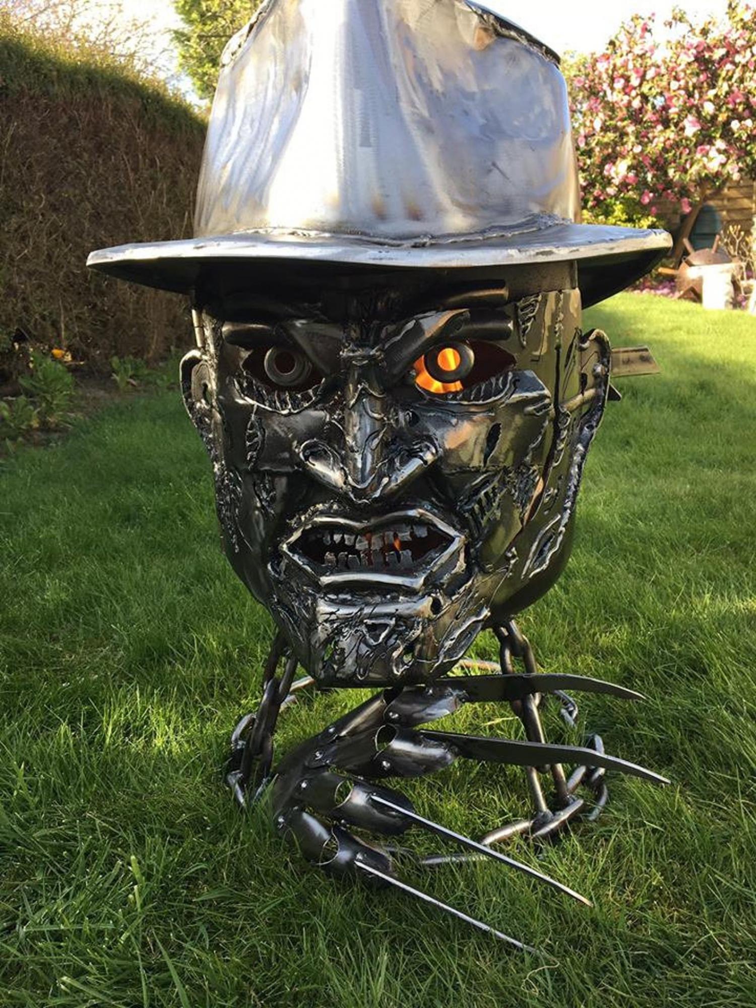 Freddy Krueger Fire Pit Scary Metal Wood Burning Stove