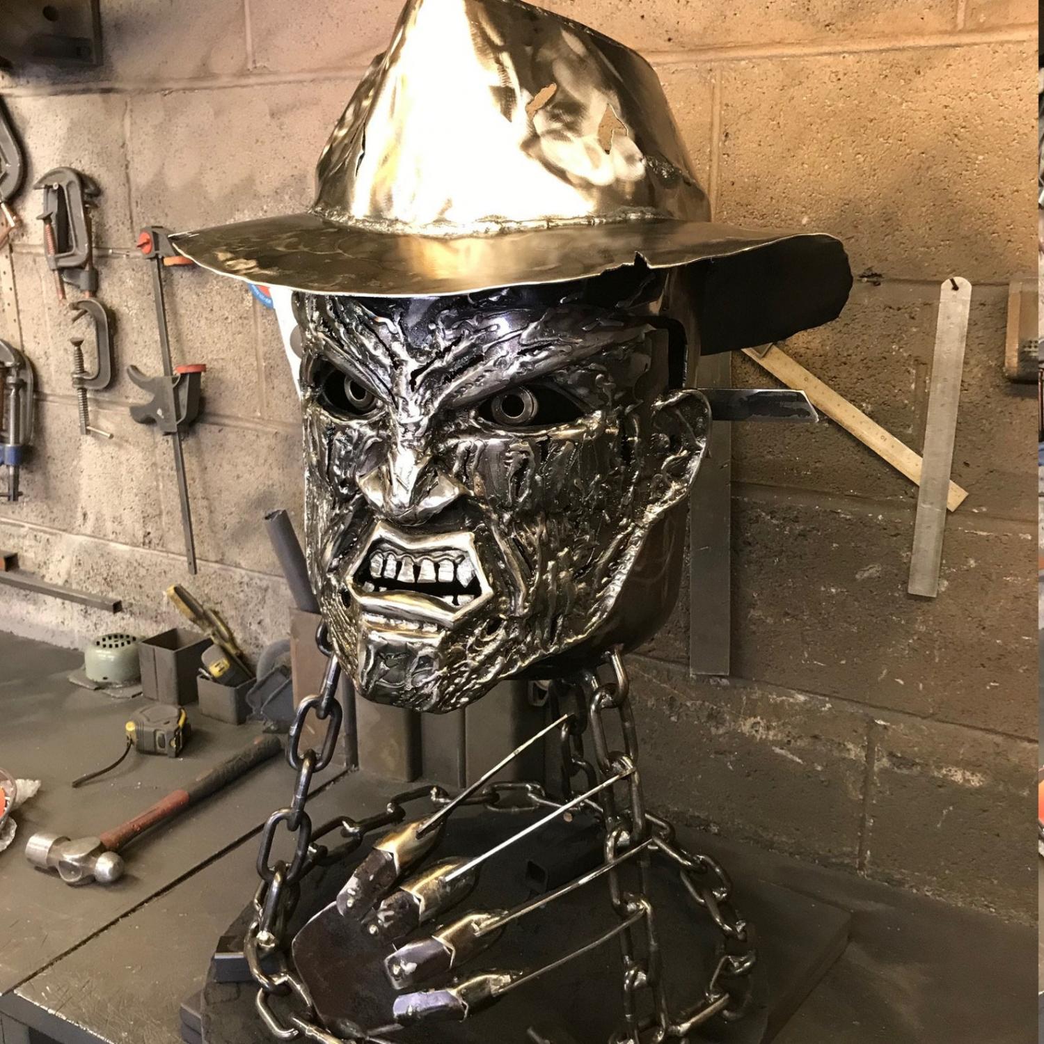 Freddy Krueger Fire Pit Scary Metal Wood Burning Stove