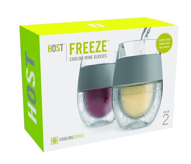 freeze cooling wine glass