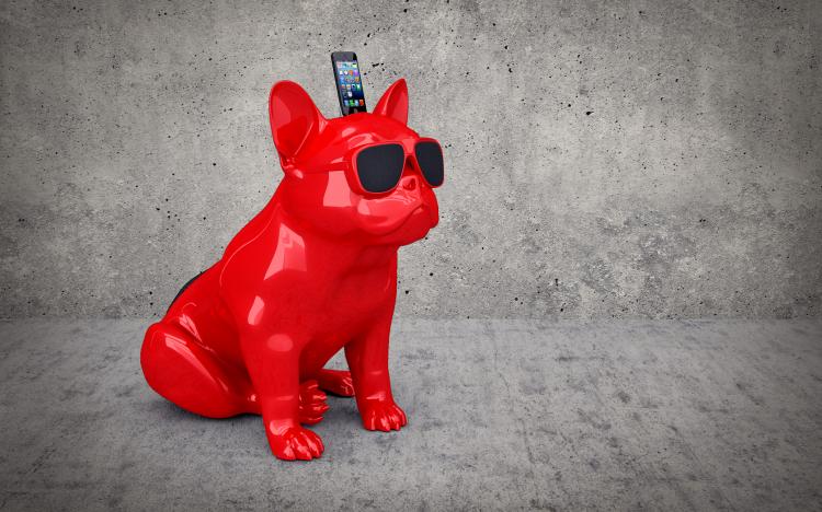 French Bulldog iPhone Speaker Dock