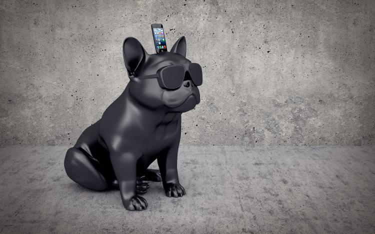French Bulldog iPhone Speaker Dock