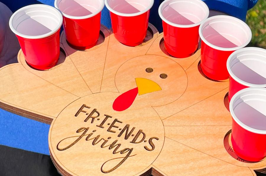 Turkey Shaped Friendsgiving Shot Tray