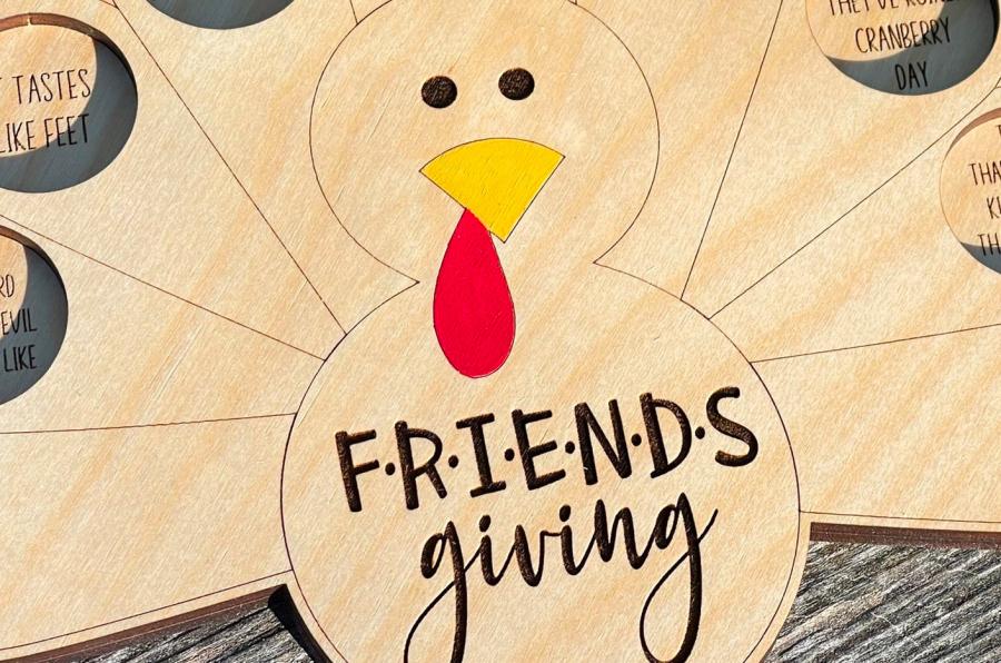 Turkey Shaped Friendsgiving Shot Tray