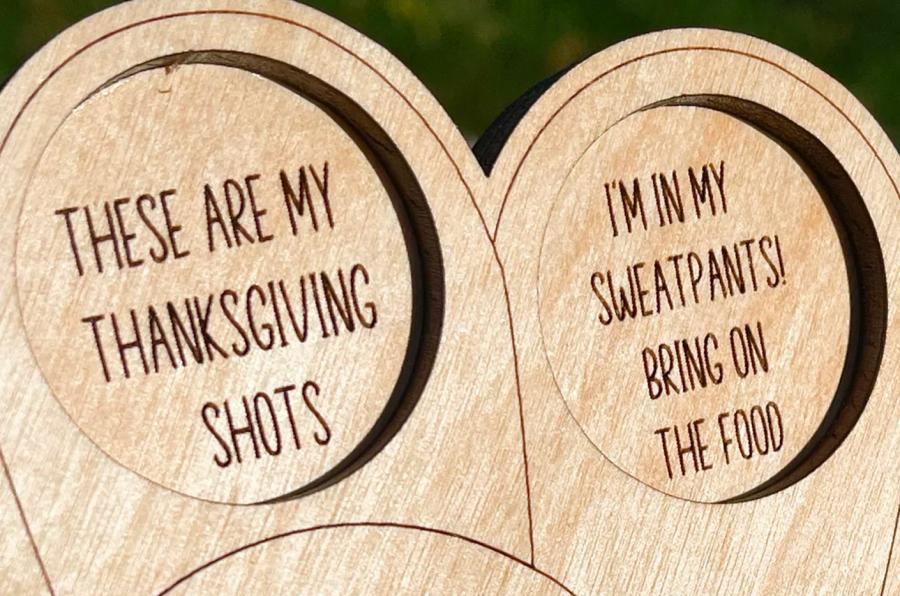 Turkey Shaped Friendsgiving Shot Tray